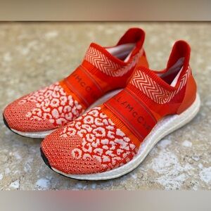 Stella McCartney Adidas ULTRABOOST Sneakers Leopard Athletic Orange Sz 7.5 EUC
